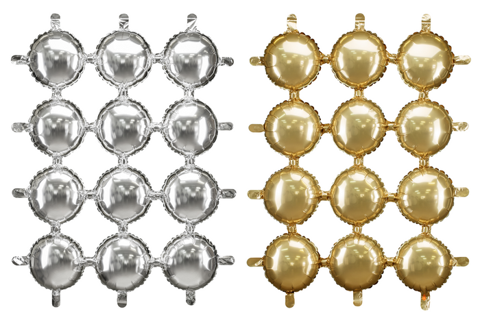 Panel Ścianka balonowa kurtyna dwustronna, złoto-srebrna 78x107 cm