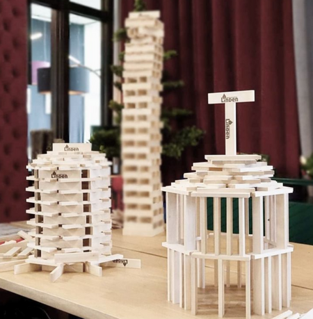 Klocki drewniane Linden, zestaw 1000 szt. w kartonie