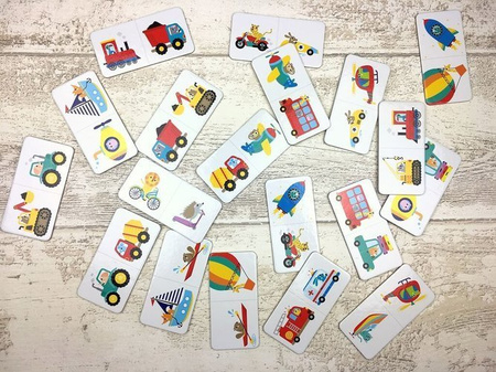 DOMINO POJAZDY GRA EDUKACYJNA KAPITAN NAUKA