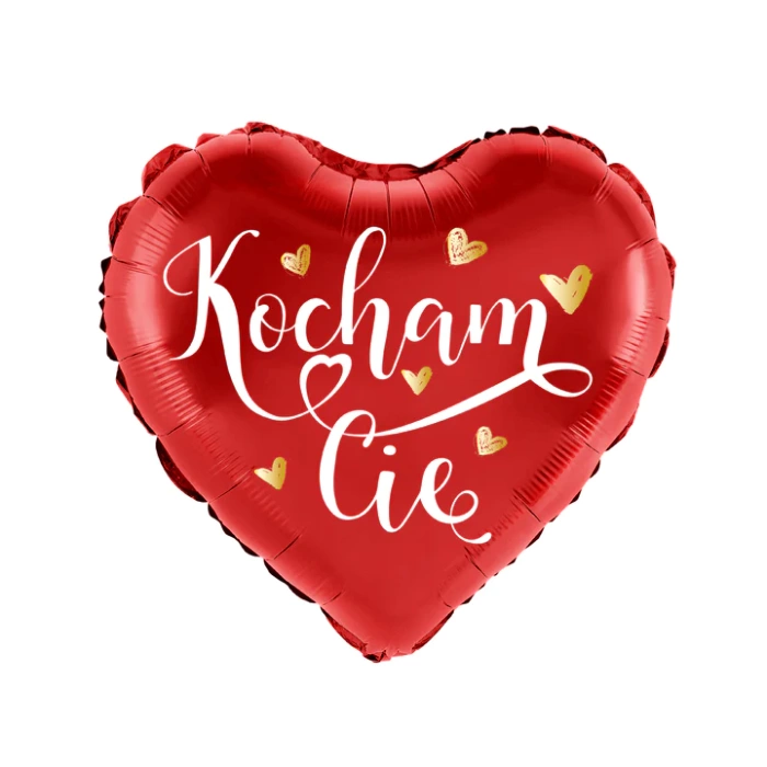 Balon foliowy serce z nadrukiem Kocham Cię 18 cali