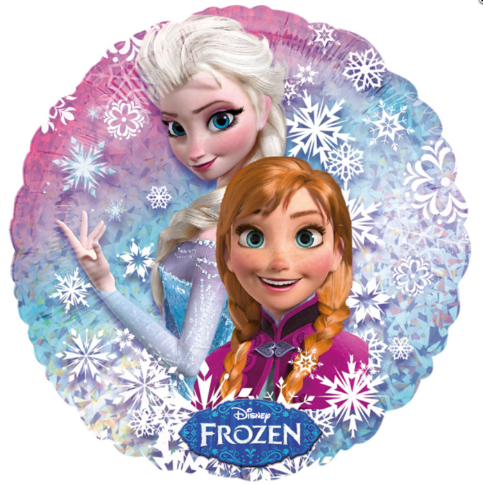 Kraina Lodu Frozen okrągły Holograficzny balon foliowy 43 cm
