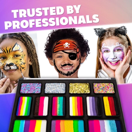 KrazeFX Paletka farb do malowania twarzy i ciała - Jacqueline Howe Paint & Sparkle