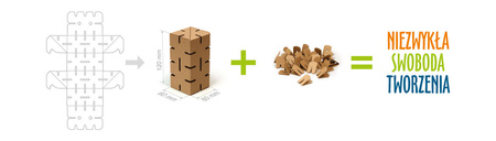 Klocki konstrukcyjne tekturowe do samodzielnego złożenia ROTUNDA Cardblocks