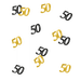 Konfetti foliowe liczba 50 złoto czarne 20g