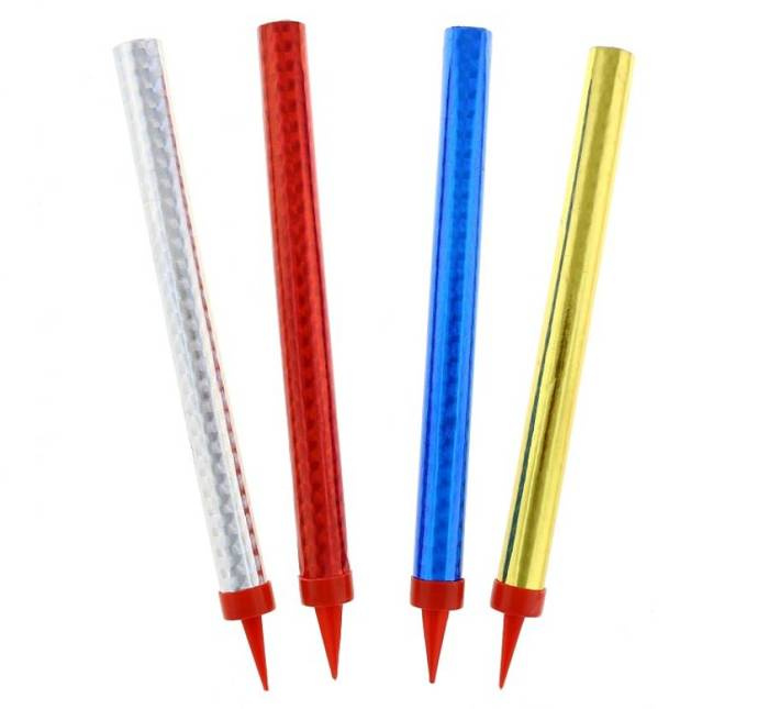 Fontanna tortowa holograficzna PARTY 18 cm 4 szt.