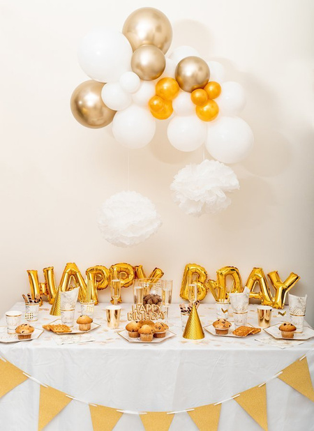 GIRLANDA BALONOWA gotowy zestaw - elegancka biel