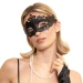 Maska na oczy karnawałowa wenecka z ornamentami CZARNA 1 szt.