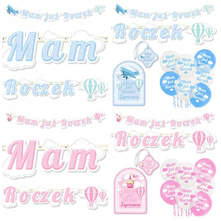 Girlanda baner MAM JUŻ ROCZEK 183 cm