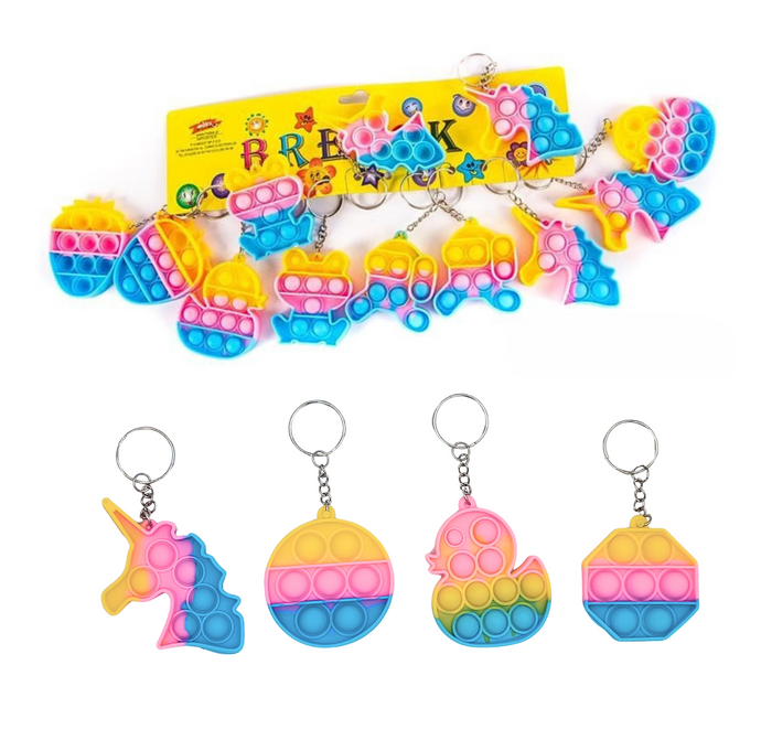 Brelok silikonowy Pop It Kształty mix wzorów