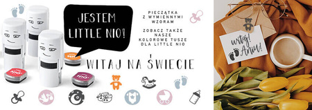 Pieczątka samotuszująca Little NIO - witaj na świecie