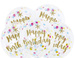 Balony gumowe Happy Birthday z kolorowym konfetti 12'' 3 szt.