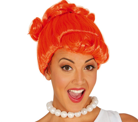 Peruka ruda z grzywką Wilma Flintstone