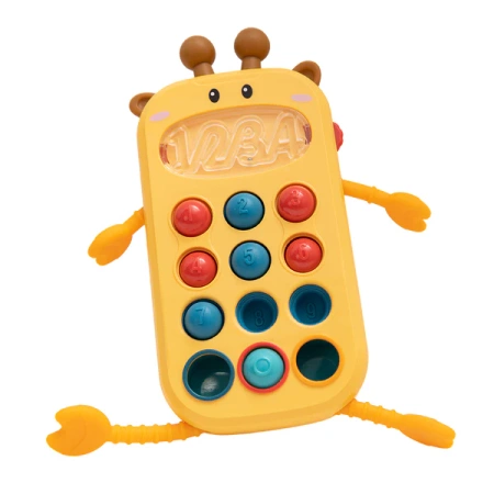Telefon zabawka żyrafa z silikonowymi przyciskami pop it