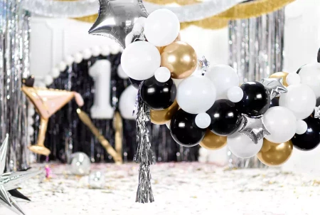 GIRLANDA BALONOWA gwiazdki zestaw Party mix Sylwester Karnawał