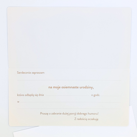 Zaproszenie na przyjęcie urodzinowe 18-stka balony 1 szt.