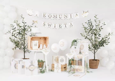 Balon Pierwsza Komunia Święta IHS 1 szt.