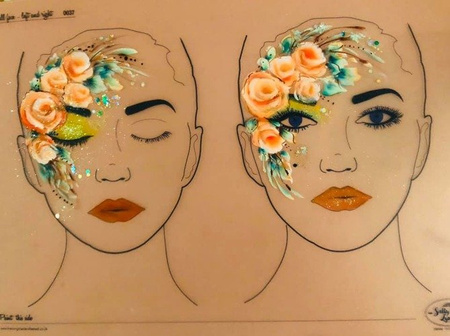 Mata treningowa do malowania twarzy Sally Ann Lynch- Model 0037