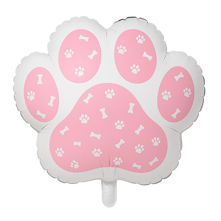 Łapa psia łapka balon foliowy 50 cm różowa