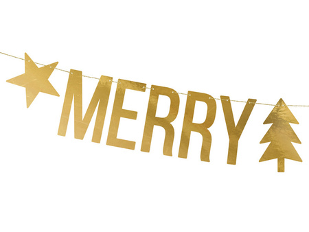 Baner Girlanda świąteczna Merry Christmas 150 cm