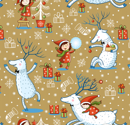 Papier ozdobny do pakowania prezentów Świąteczny Boże Narodzenie mix 200x70 cm (dziecięce)