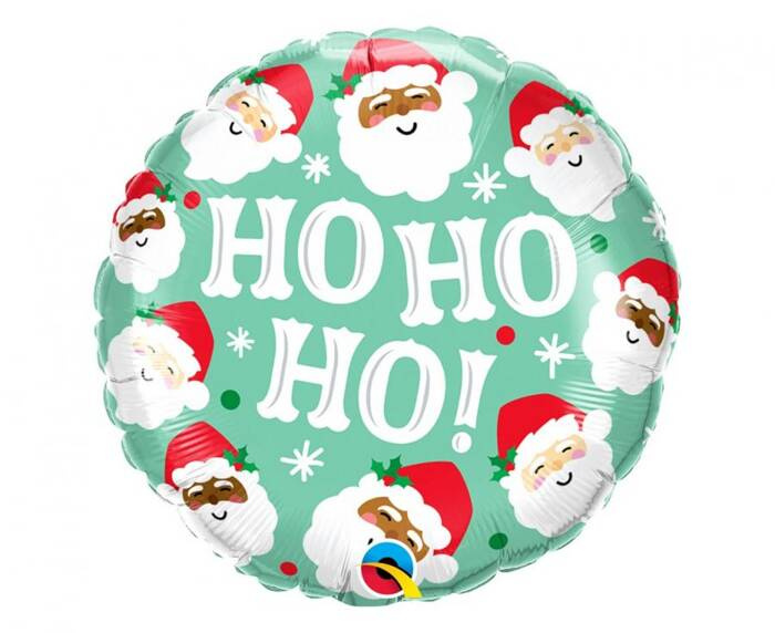 Balon foliowy Ho Ho Ho Merry Christmas - Mikołaje 45 cm