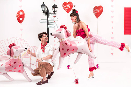 Kupidyn Love balon foliowy 82x99 cm