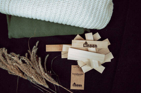 Klocki drewniane Linden, zestaw 300 szt. w eko-worku