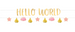 Baner Girlanda Hello World na Baby Shower - Girl