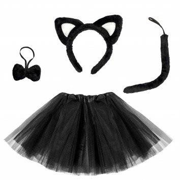 Zestaw Kotek Czarny ze spódniczką