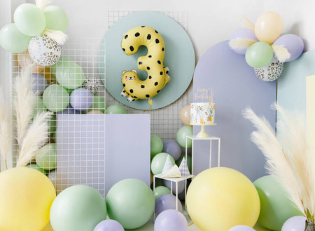 Balon foliowy CYFRA 3 GEPARD 68 x 98 cm