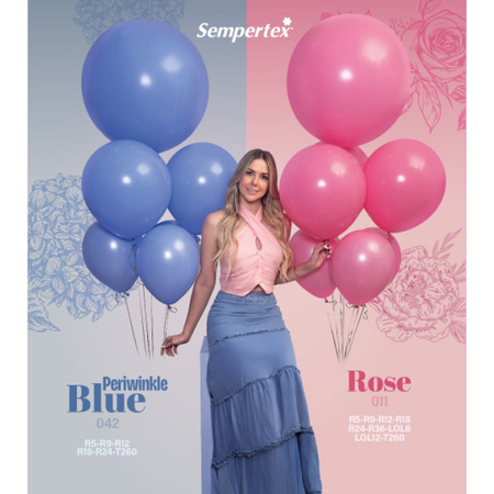 Balony Sempertex Fashion Solid 5 cali 50 szt. Periwinkle Blue