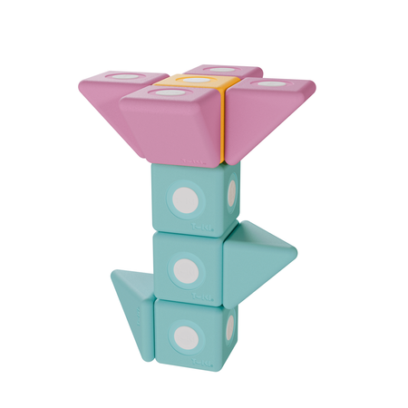 Duże klocki piankowe magnetyczne TUKI zestaw BUILDER 12 elementów