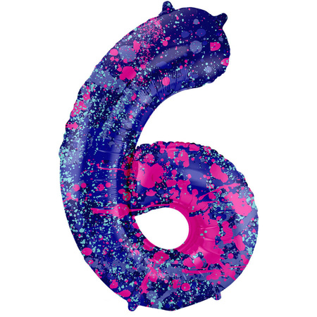 BALON foliowy CYFRA 86 cm Paint Splash