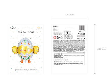 Pisklę pisanka Wielkanocna balon foliowy 78,5 cm