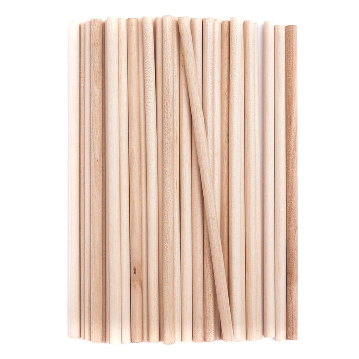 Patyczki kreatywne okrągłe naturalne 50 szt.