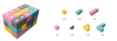 Duże klocki piankowe magnetyczne TUKI zestaw BUILDER 26 elementów