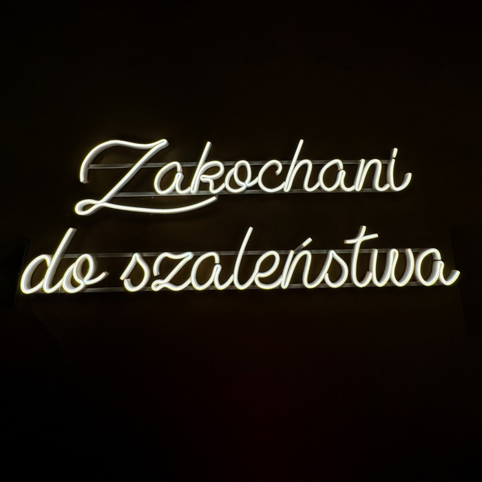 Napis LED neon - Zakochani do szaleństwa