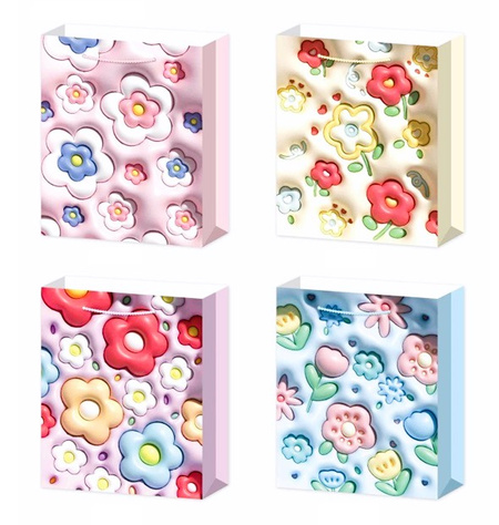 Torebka prezentowa Kwiaty kwiatuszki 32x26x10 cm mix wzorów