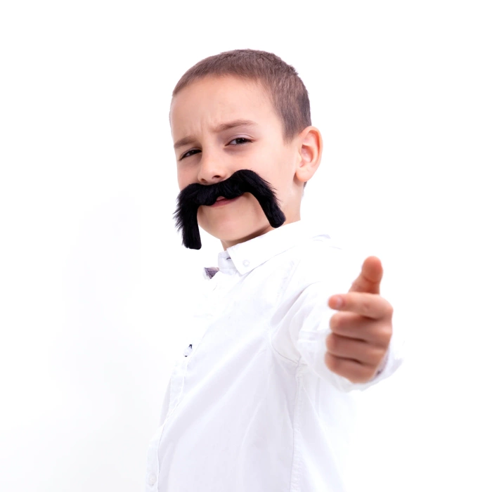 Sztuczne wąsy czarne motocyklista