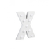 Świecąca Litera LED "X" Light Letter, drewniana biała 17x12 cm