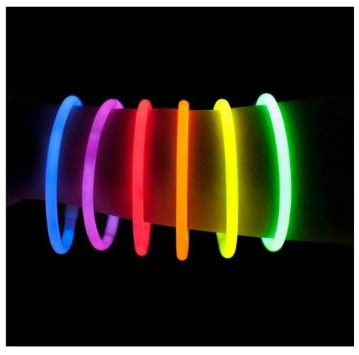 Bransoletki łamane świecące FLUO (Glow Stick) MIX 100 szt.
