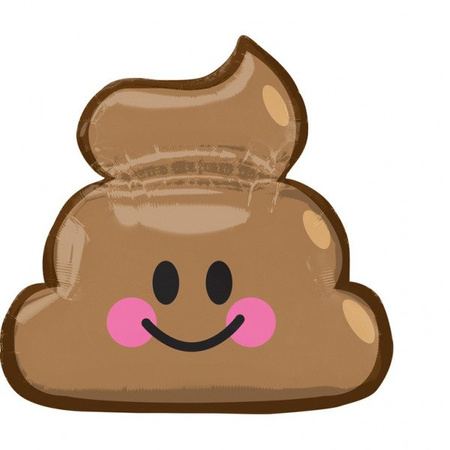 Emoticon Poop kupa balon foliowy 63 x 60 cm