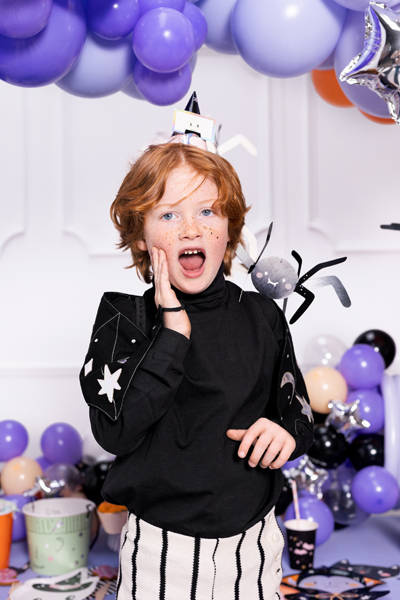 Dekoracja papierowa Pająki 27x17 cm 5 szt.