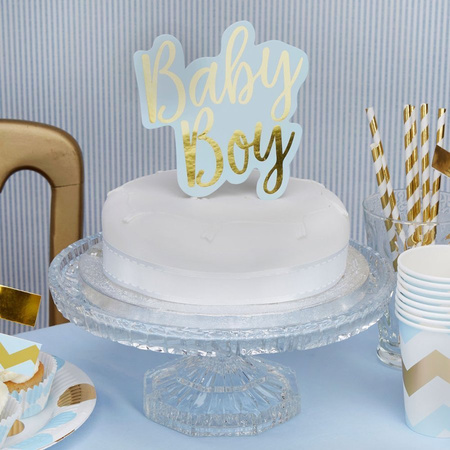 Topper dekoracyjny na tort Baby Shower - Baby Boy