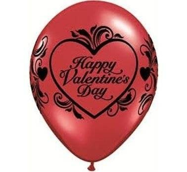 Qualatex 11 cali z nadrukiem HAPPY VALENTINES DAY 1 szt