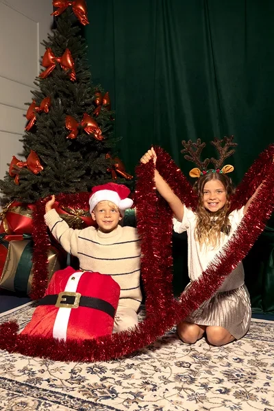 Worek na prezenty Świętego Mikołaja z klamrą 50x70cm