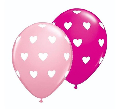 Qualatex11 cali z SERDUSZKAMI kolor: ŻURAWINOWY 1 sztuka balon