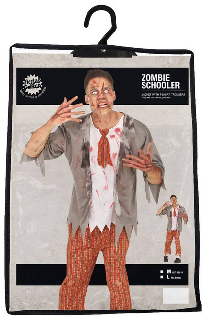 Strój dla dorosłych UCZEŃ ZOMBIE męski