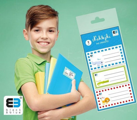 Naklejki na zeszyty 9 sztuk Pastelowe zwierzaki