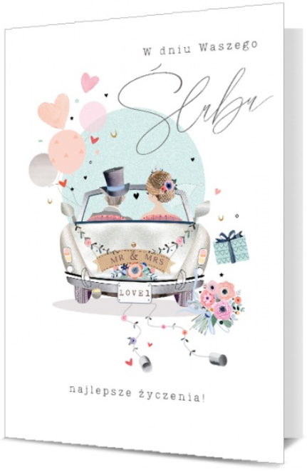 Kartka okolicznościowa W dniu Waszego Ślubu Mr&Mrs